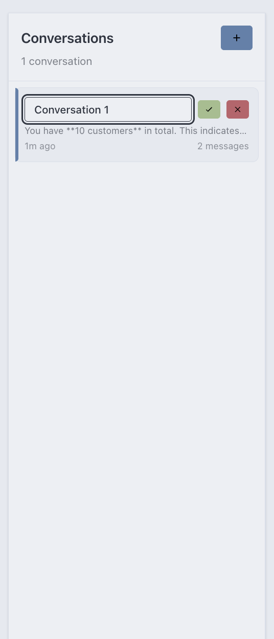 ConversationSidebar Component