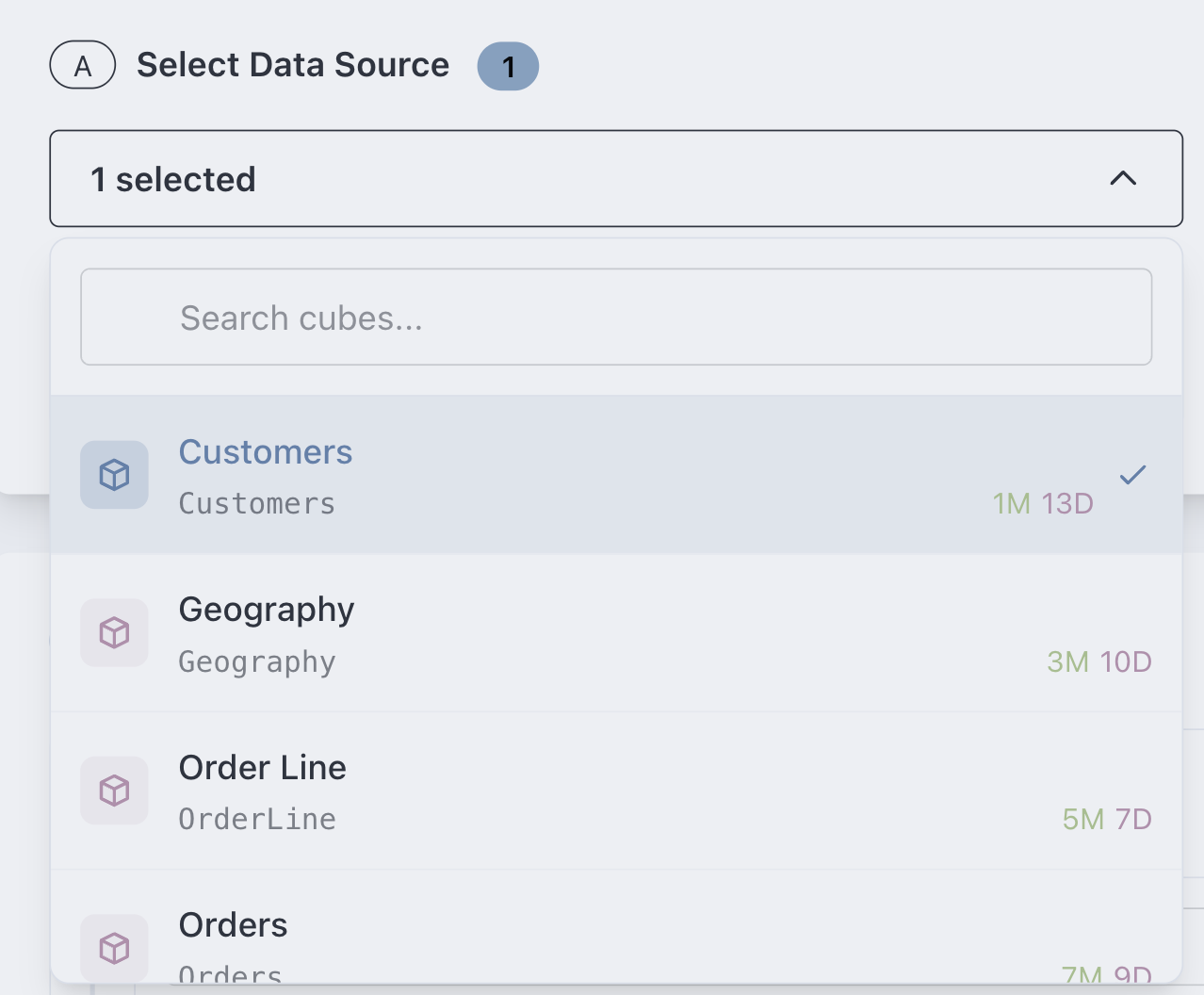CubeSelect Component